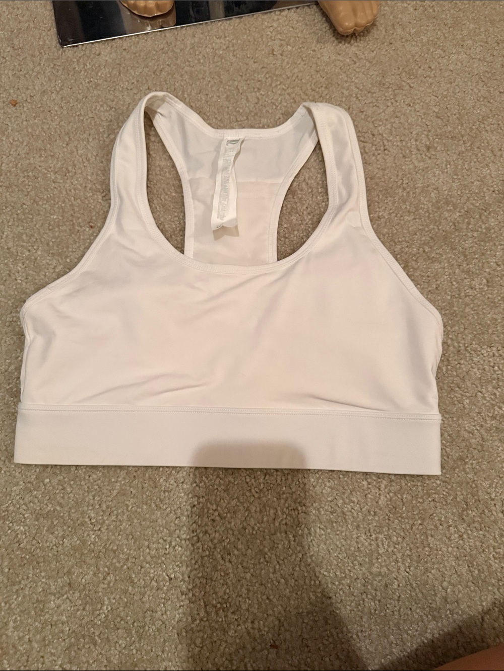 Fall Women’s Racerback Sports Bra - White